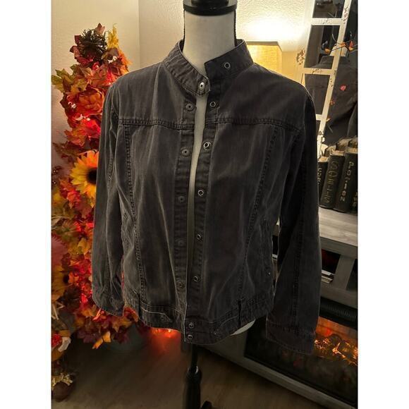 Columbia‎ denim jacket size large gray women’s - Picture 1 of 2